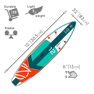SUP / сап доска ZAP SPIRIT 12 (365*82*15см.) SUP / сап доска ZAP SPIRIT 12 (365*82*15см.)