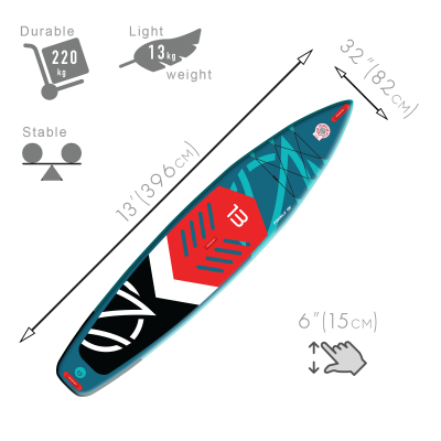 Надувная SUP доска ZAP Family13' Надувная SUP доска ZAP Family13'